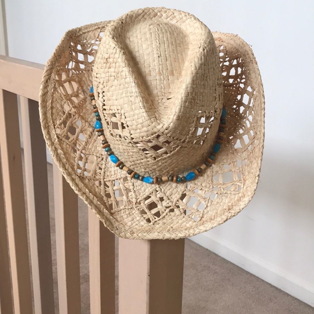 Straw cowgirl hat